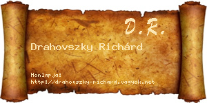 Drahovszky Richárd névjegykártya