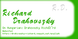 richard drahovszky business card